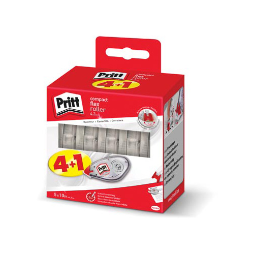 Pritt Pritt correctieroller Compact Flex 4,2 mm x 10 m, 4 + 1 GRATIS