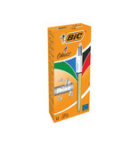 Bic Bic Colours Shine 4-kleurenbalpen, medium, klassieke inktkleuren, lichaam goud