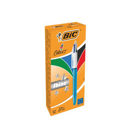 Bic Bic balpen 4 Colour Shine, blauw [12st]