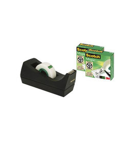 Scotch Scotch plakbandafroller C38 zwart, inclusief 3 rolletjes (19 x 33 mm)