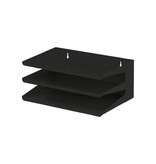 V-Part sorteerrek, 3delig, zwart, Ft 380 mm x 250 mm x 160 mm (B x L x H)