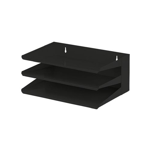 V-Part sorteerrek, 3delig, zwart, Ft 380 mm x 250 mm x 160 mm (B x L x H)