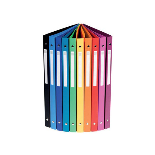 Exacompta Exacompta ringmap, voor ft A4, uit ondoorschijnend PP,4 ringen van 15mm,geassorteerde kleuren