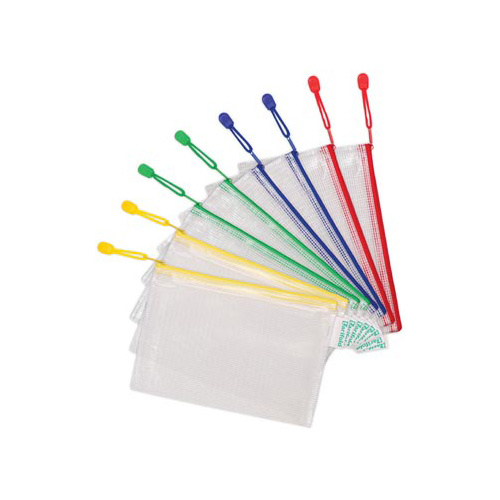 Tarifold opbergtas met rits, ft A5, pak van 8 stuks in geassorteerde kleuren