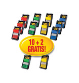 Post-It Index Post-it Index Standaard voordeelpak 10 + 2 GRATIS, geassorteerde kleuren