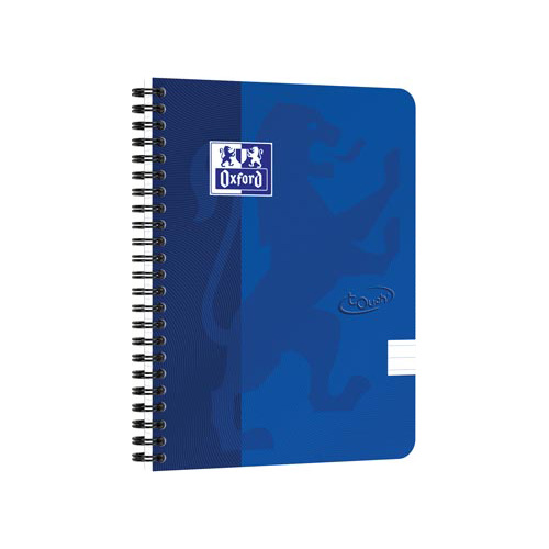 Oxford Oxford School Touch spiraalblok, ft A5, 140 bladzijden, gelijnd, blauw