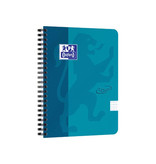 Oxford Oxford School Touch spiraalblok, ft A5, 140 bladzijden, geruit 5 mm, blauw (aqua)