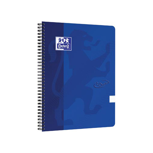 Oxford Oxford School Touch spiraalblok, ft A4, 140 bladzijden, gelijnd, blauw