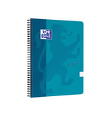 Oxford Oxford School Touch spiraalblok, ft A4, 140 bladzijden, geruit 5 mm, blauw (aqua)