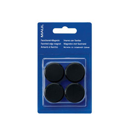 Maul Maul magneet Solid, 38 mm, trekkracht 1,5 kg, blister van 4 stuks, zwart
