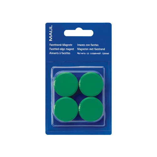 Maul MAUL magneet Solid, 20 mm, trekkracht 300 gr, blister van 8 stuks, groen