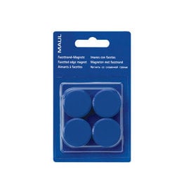 Maul MAUL magneet Solid, 20 mm, trekkracht 300 gr, blister van 8 stuks, blauw