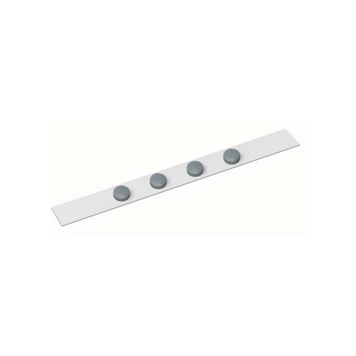 Maul MAUL metaalstrip Standaard lijst zelfklevend 100X5cm incl. 4 magneten, wit