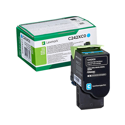 Lexmark Lexmark C242XC0 toner cyan 3500 pages return (original)