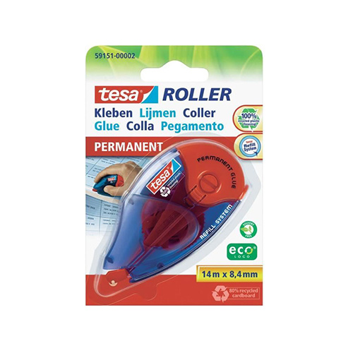 Tesa Tesa Roller navulbare lijmroller permanent ecoLogo 8,4mmx14m