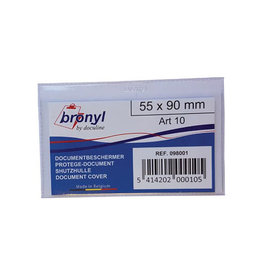 Bronyl Bronyl U-mapje uit transp.e PVC 140mic, kredietkaart [20st]