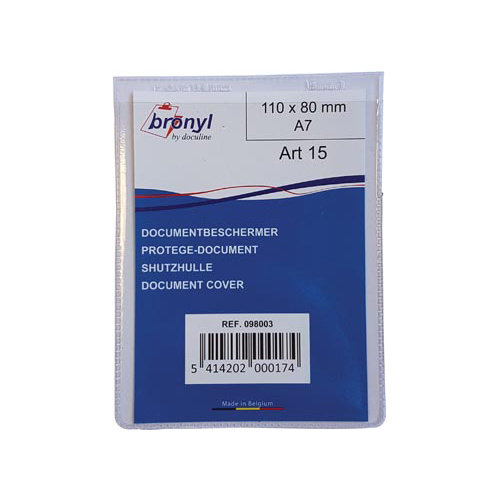Bronyl Bronyl U-mapje uit transparante PVC 180 micron, A7 [20st]