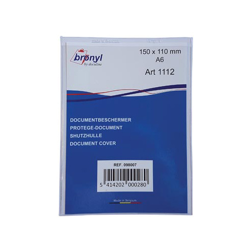 Bronyl Bronyl U-mapje uit transparante PVC 180 micron, A6 [10st]