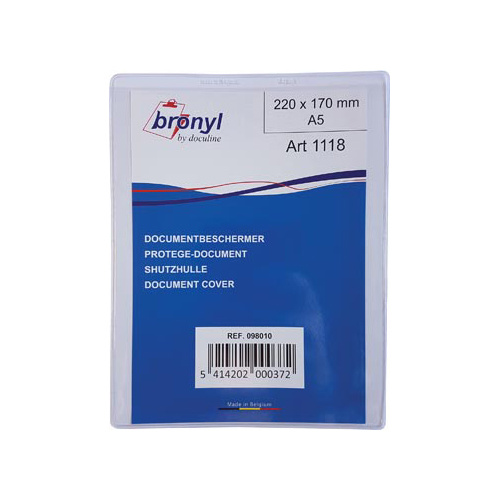Bronyl Bronyl U-mapje uit transparante PVC van 180 micron, ft A5