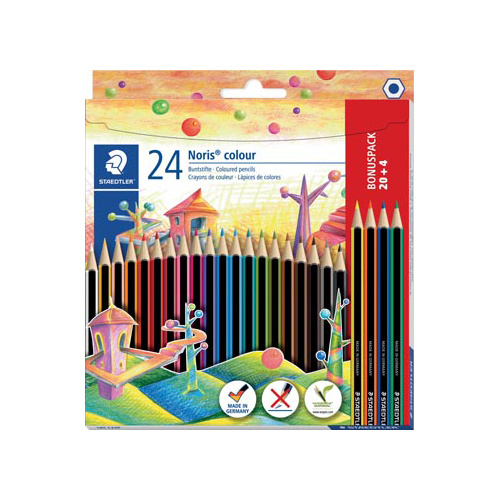 Staedtler Staedtler Noris colour kleurpotloden, blister 20 + 4 gratis