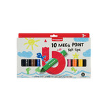 Bruynzeel Kids Bruynzeel Kids viltstiften Mega Point, blister van 10 geassorteerde kleuren