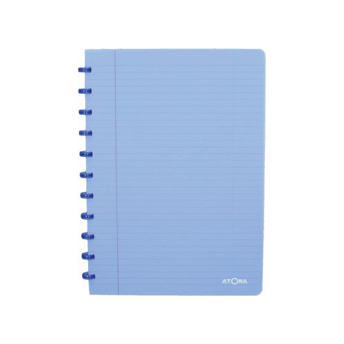 Atoma Atoma Trendy schrift, ft A4, 144 bladzijden, gelijnd, transparant blauw