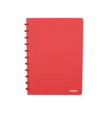 Atoma Atoma Trendy schrift, ft A4, 144 bladzijden, gelijnd, transparant rood