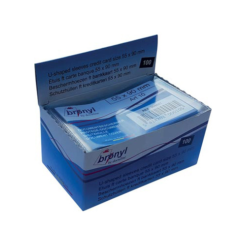 Bronyl Bronyl U-mapje uit transp.e PVC 140mic kredietkaart 100st