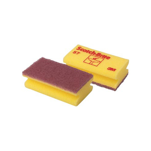 Scotch Brite Scotch Brite schuurspons voor delicate oppervlakken, ft 7 x 13 cm, geel, pak met 10 stuks
