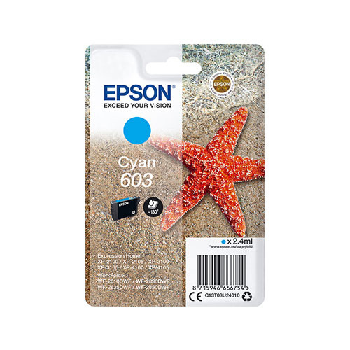 Epson Epson 603 (C13T03U24010) ink cyan 2,4ml (original)