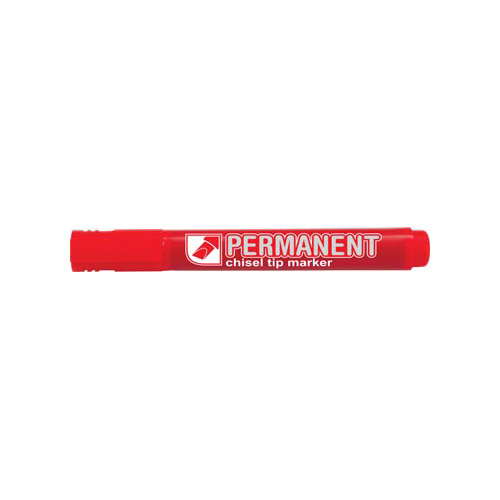 Crown permanent marker,  schuine punt,  schrijfbreedte 1 - 3 mm, rood