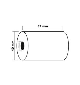 Exacompta Exacompta rolletjes bank en betaalkaartterminal 57x40x12x18, 1 thermische laag 55g zonder bpa