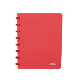 Atoma Atoma Trendy schrift, ft A5, 144 bladzijden, commercieel geruit, transparant rood