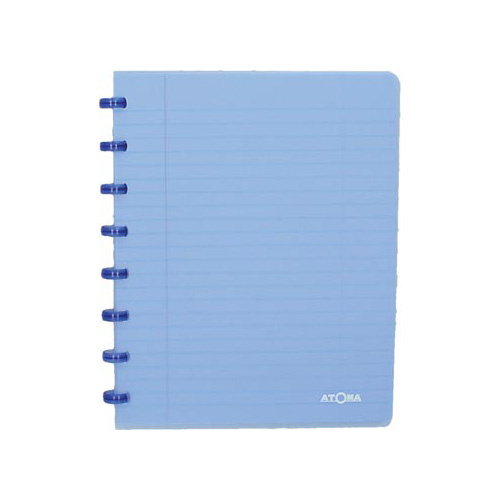 Atoma Atoma Trendy schrift, ft A5, 144 bladzijden, commercieel geruit, transparant blauw
