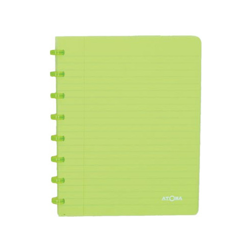 Atoma Atoma schrift Trendy A5 commercieel geruit transparant groen