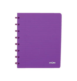 Atoma Atoma schrift Trendy A5 commercieel geruit transparant paars