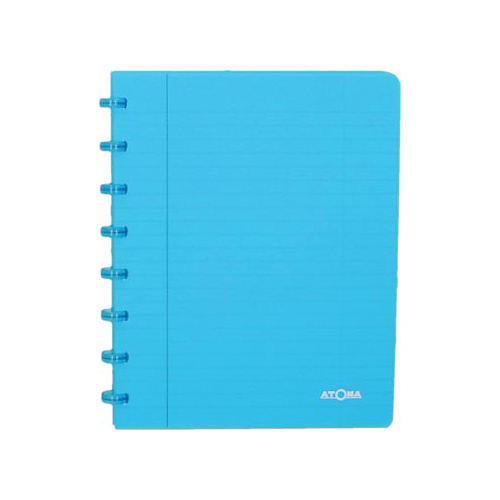 Atoma Atoma Trendy schrift, ft A5, 144 bladzijden, commercieel geruit, transparant turkoois