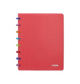 Atoma Atoma schrift Tutti Frutti A5 commercieel geruit trans. rood