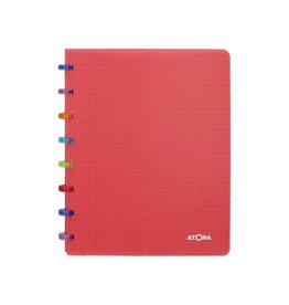 Atoma Atoma Tutti Frutti schrift, ft A5, 144 bladzijden, commercieel geruit, transparant rood