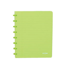 Atoma Atoma Trendy schrift, ft A5, 144 bladzijden, geruit 5 mm, transparant groen