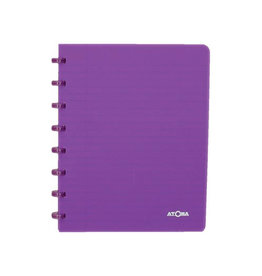 Atoma Atoma Trendy schrift, ft A5, 144 bladzijden, geruit 5 mm, transparant paars