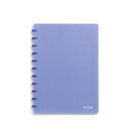 Atoma Atoma Trendy schrift, ft A4, 144 bladzijden, geruit 5 mm, transparant blauw