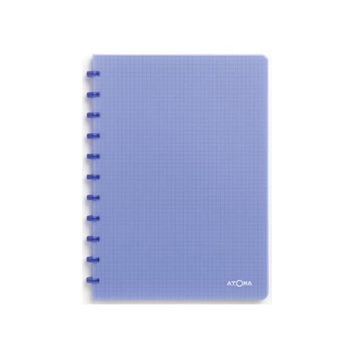 Atoma Atoma Trendy schrift, ft A4, 144 bladzijden, geruit 5 mm, transparant blauw
