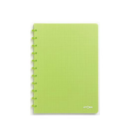 Atoma Atoma Trendy schrift, ft A4, 144 bladzijden, geruit 5 mm, transparant groen