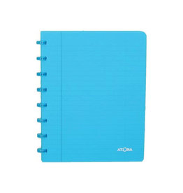 Atoma Atoma Trendy schrift, ft A5, 144 bladzijden, gelijnd, transparant turkoois