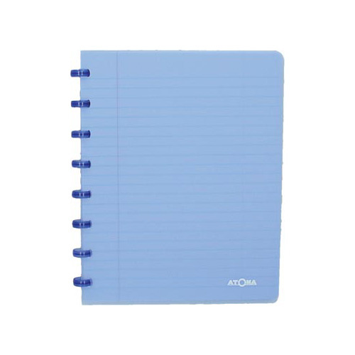 Atoma Atoma Trendy schrift, ft A5, 144 bladzijden, gelijnd, transparant blauw