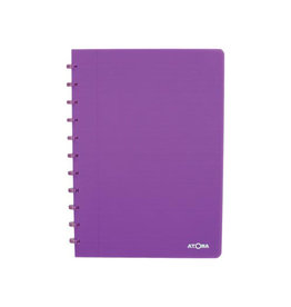 Atoma Atoma Trendy schrift, ft A4, 144 bladzijden, gelijnd, transparant paars