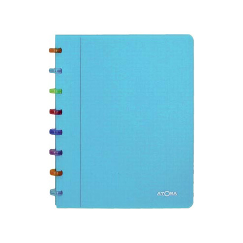 Atoma Atoma Tutti Frutti schrift, ft A5, 144 bladzijden, commercieel geruit, transparant turkoois