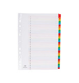 Pergamy Pergamy tabbladen met indexblad, ft A4, 11-gaatsperforatie, geassorteerde kleuren, set 1-31