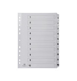 Pergamy Pergamy tabbladen met indexblad, ft A4, 11-gaatsperforatie, karton, set 1-10